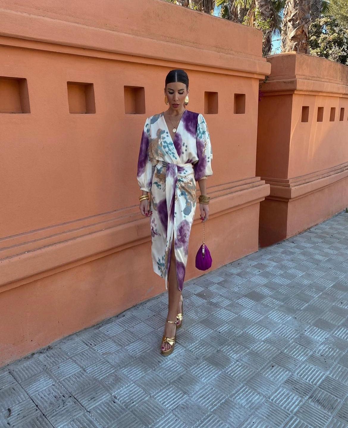 Valeria | Kleid mit Überkreuzschnitt und V-Ausschnitt