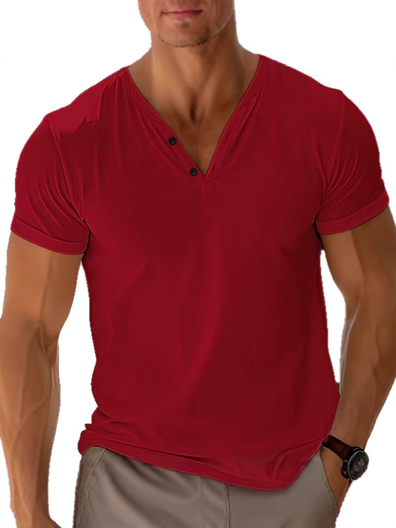 Eirik – Henley T-shirt mit erweiterter Passform