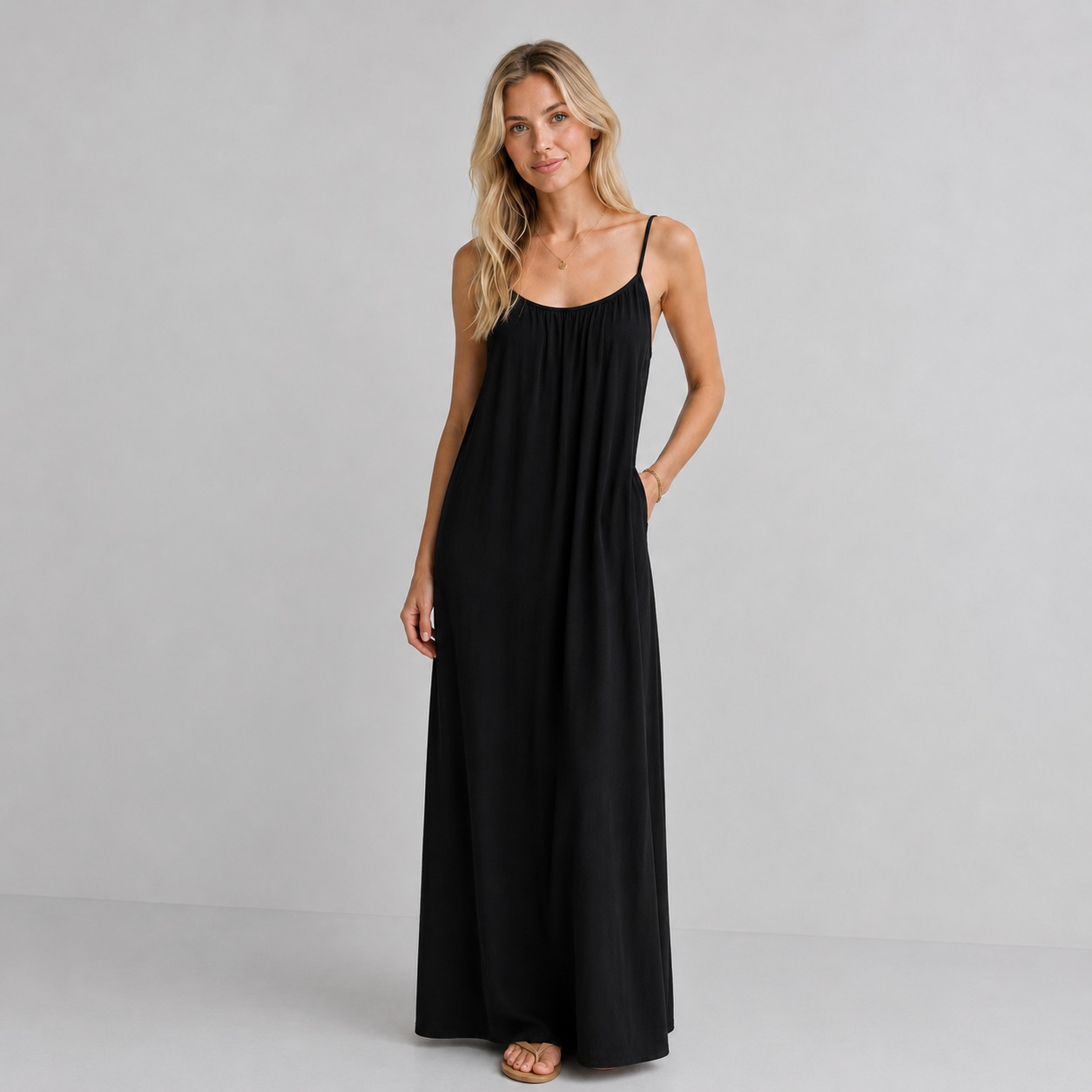 Maxikleid mit offenem Rücken