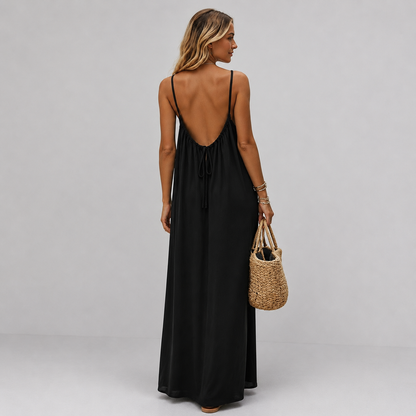 Maxikleid mit offenem Rücken