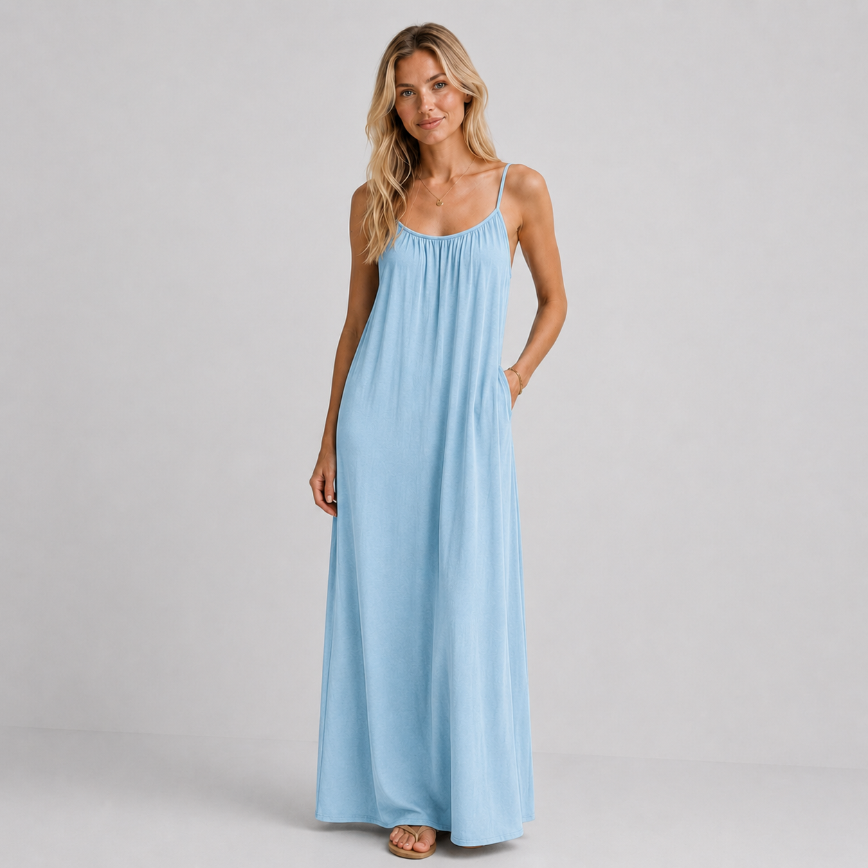 Maxikleid mit offenem Rücken