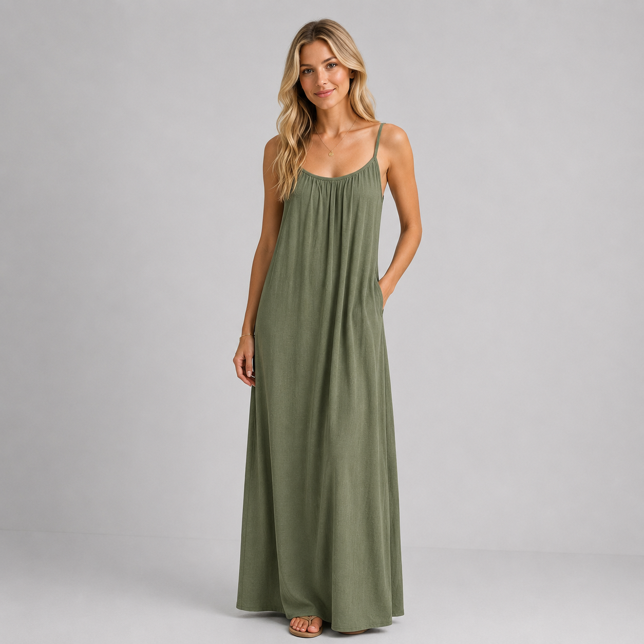 Maxikleid mit offenem Rücken