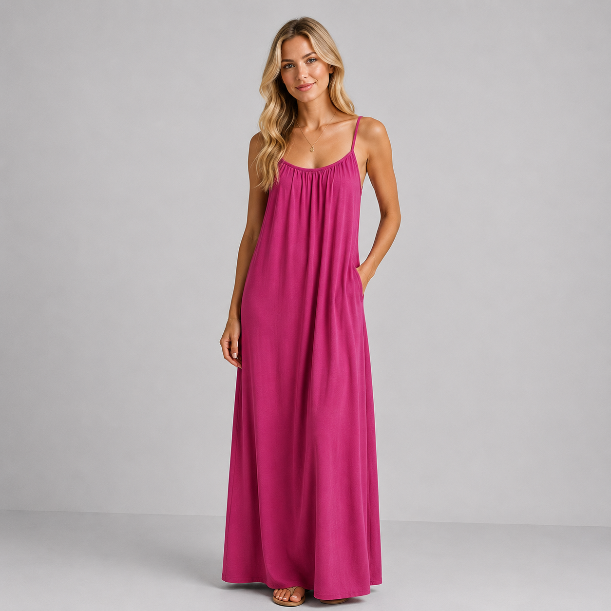 Maxikleid mit offenem Rücken