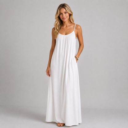 Maxikleid mit offenem Rücken