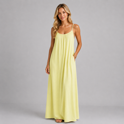 Maxikleid mit offenem Rücken