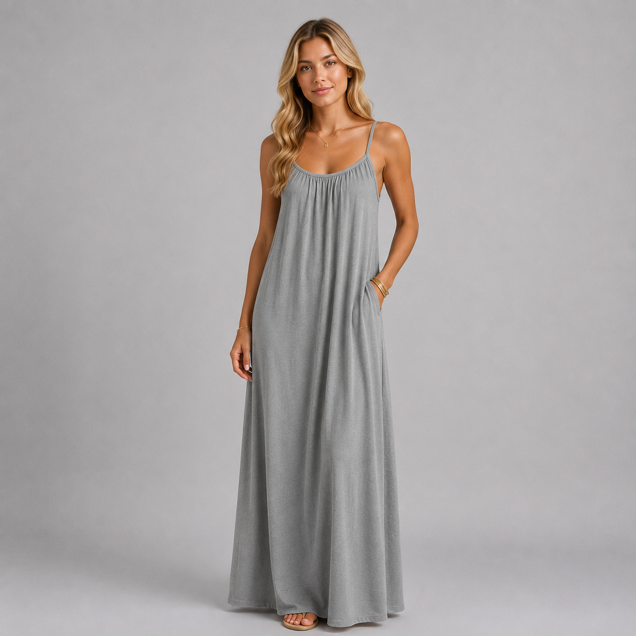 Maxikleid mit offenem Rücken