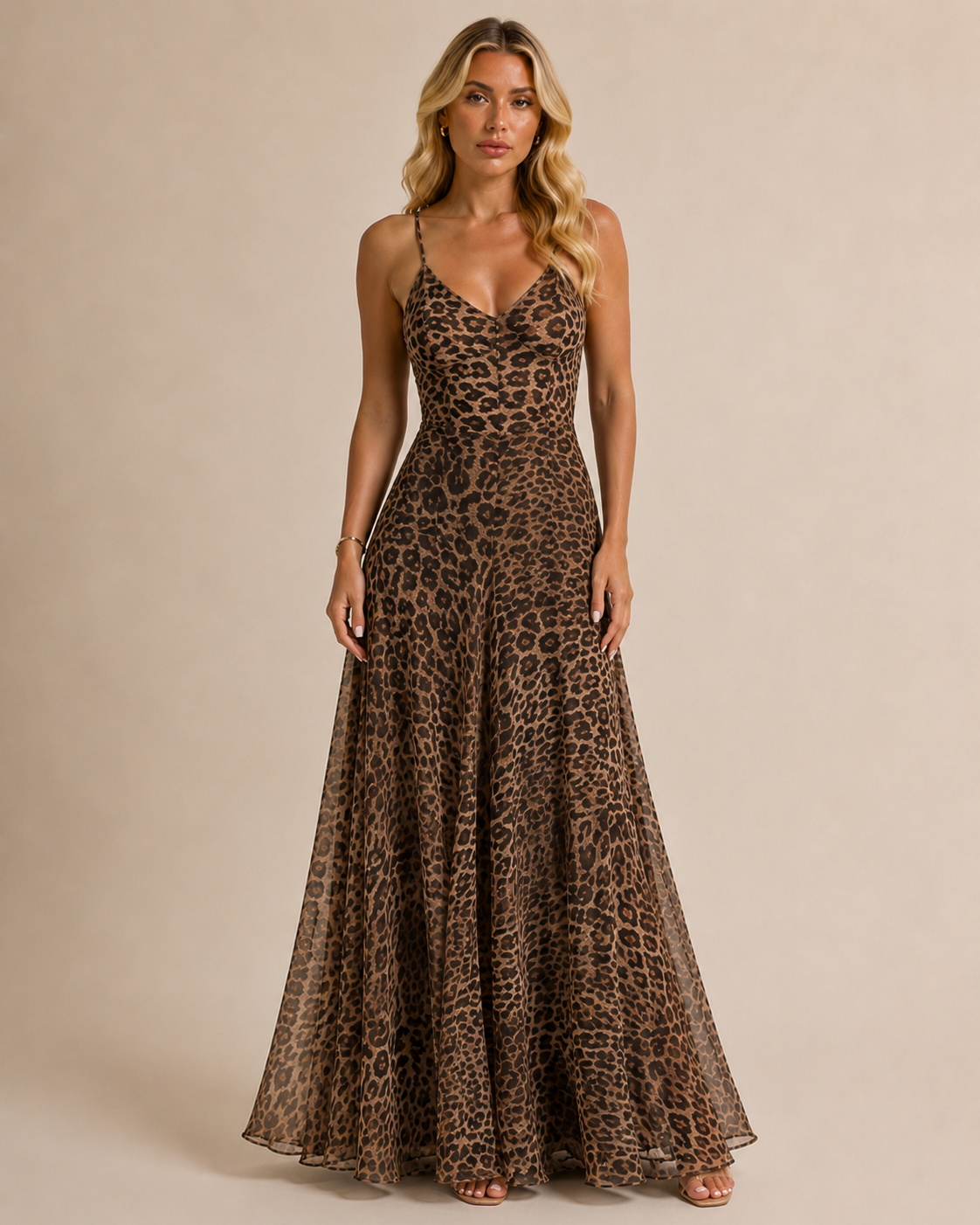 Maxikleid Leoprint