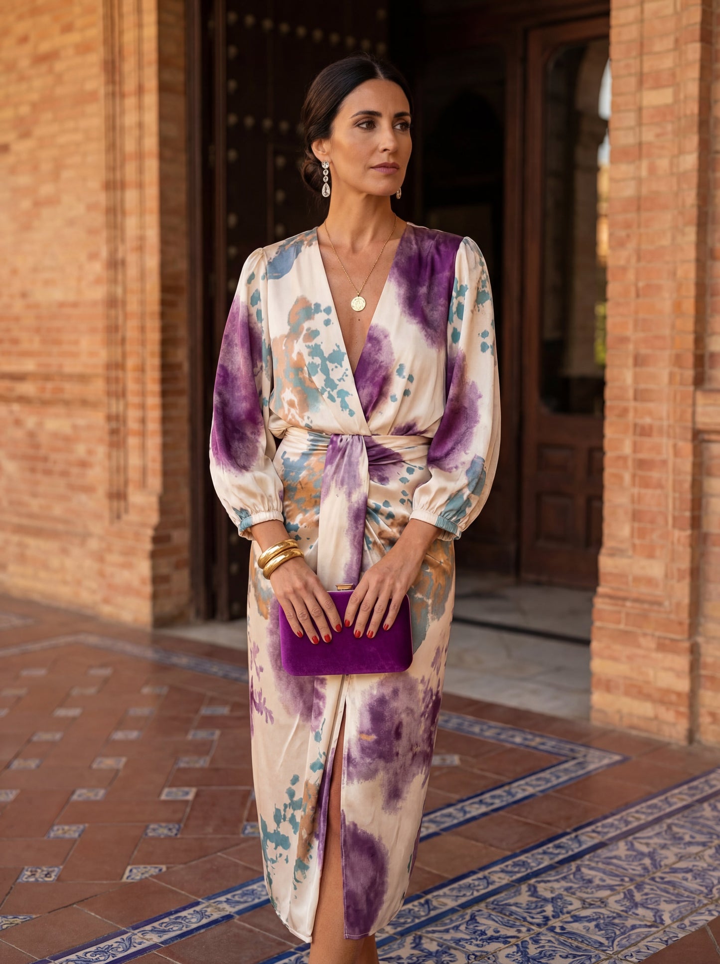 Valeria | Kleid mit Überkreuzschnitt und V-Ausschnitt